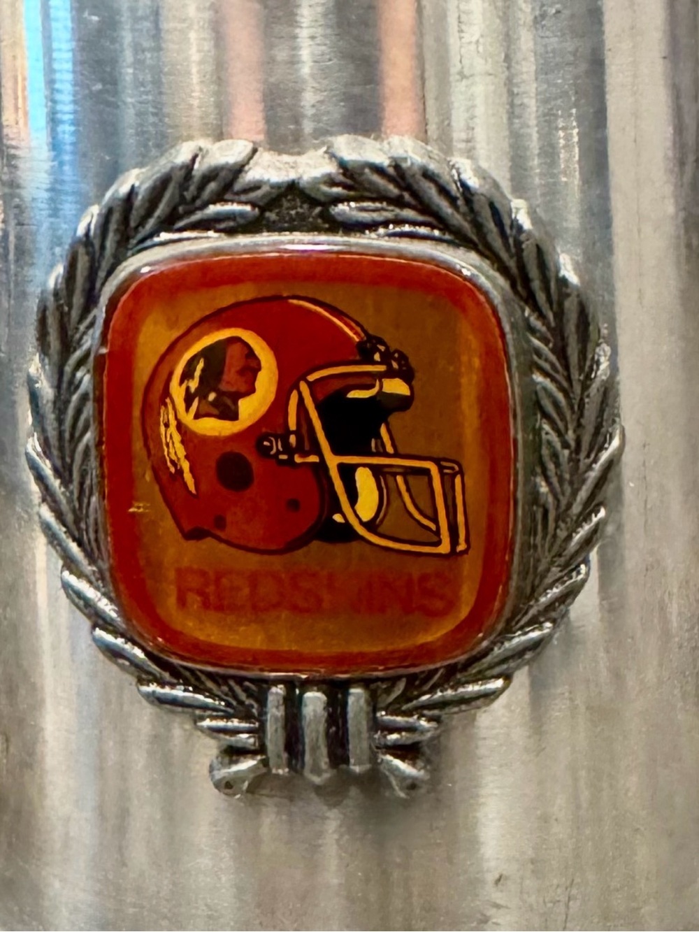 Vintage Apex NFL WASHINGTON REDSKINS TeamLogo Clear Bottom Pewter Beer Stein Mug